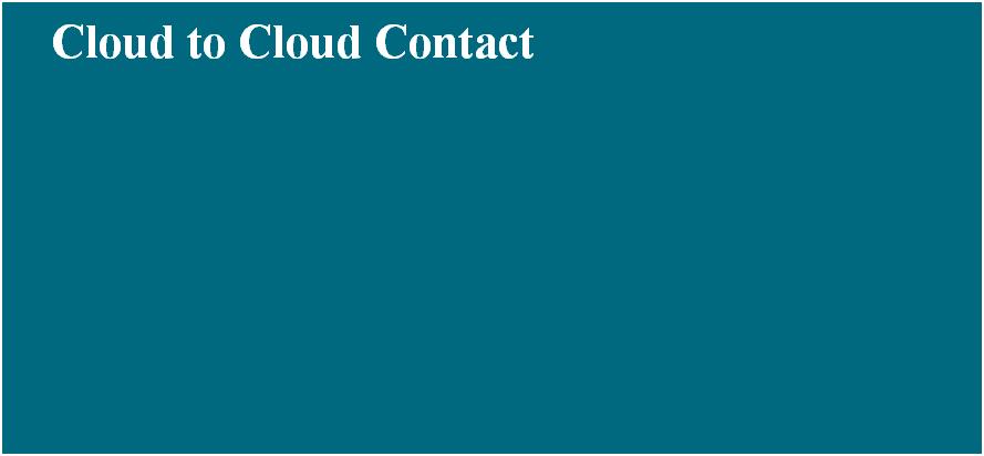     Cloud to Cloud Contact