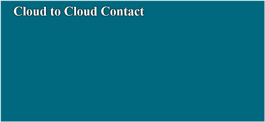     Cloud to Cloud Contact